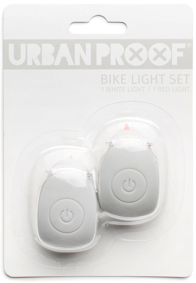 Siliconen LED fietslampjes Urban Proof - lichtgrijs