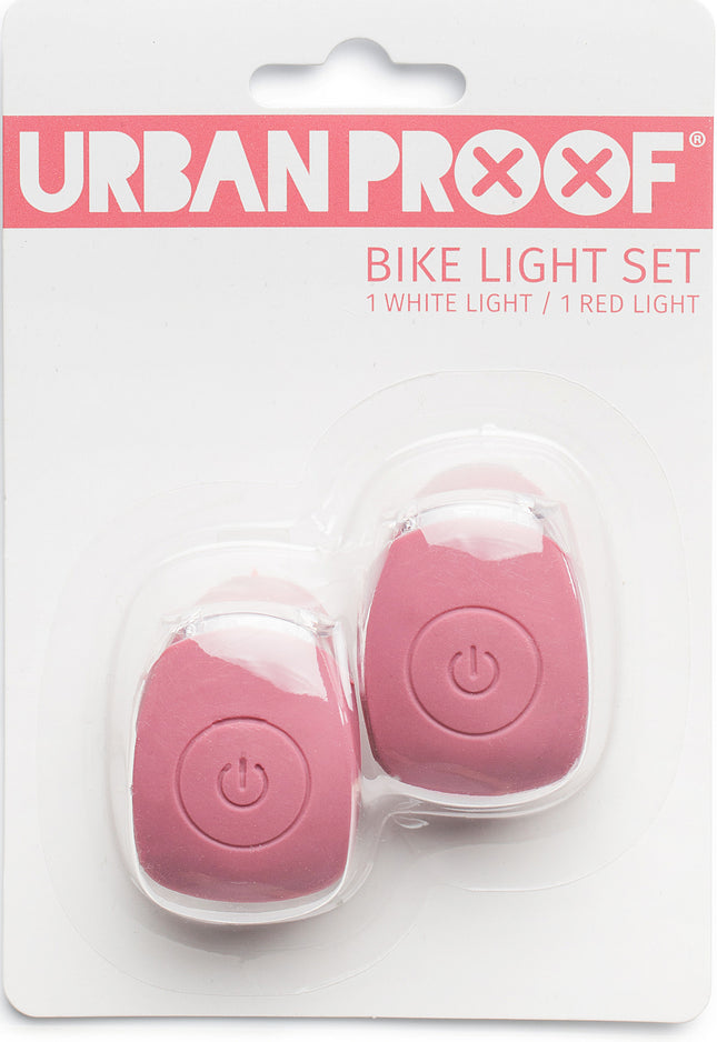 Siliconen LED fietslampjes Urban Proof - warm roze