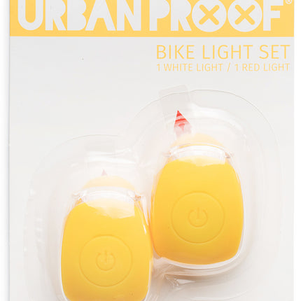 Siliconen LED fietslampjes Urban Proof - oker geel