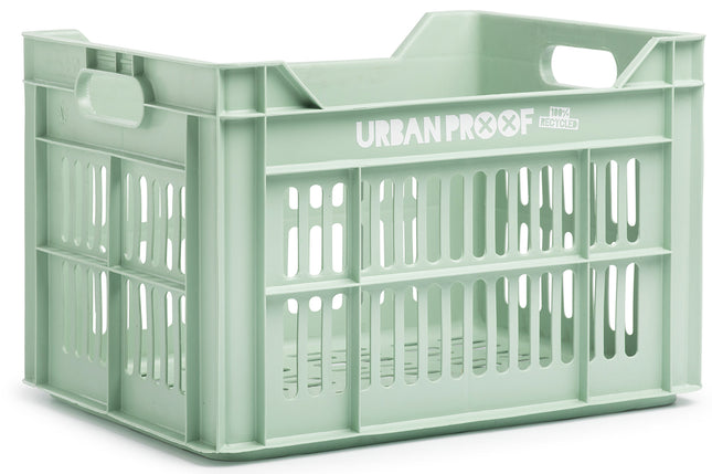Gerecyclede fietskrat Urban Proof 30 liter - zacht groen