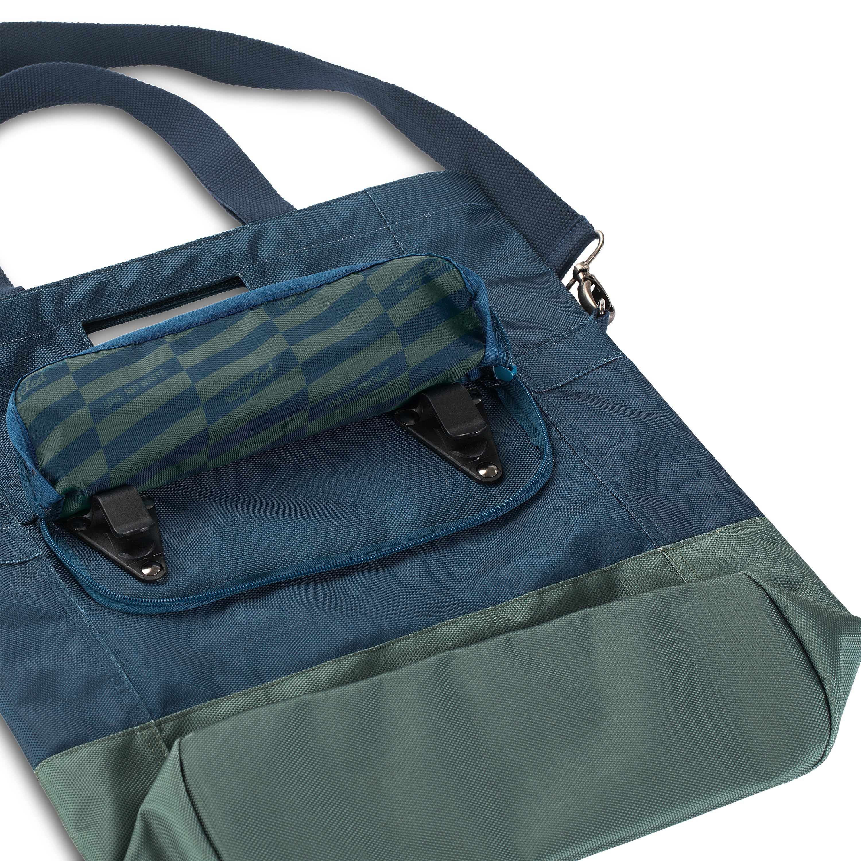 Gerecyclede shopper fietstas Urban Proof 20 liter - zwart/grijs