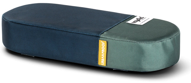 Gerecylede bagagedragerkussen Urban Proof 37,5 x 17 x 7 cm - blauw/groen