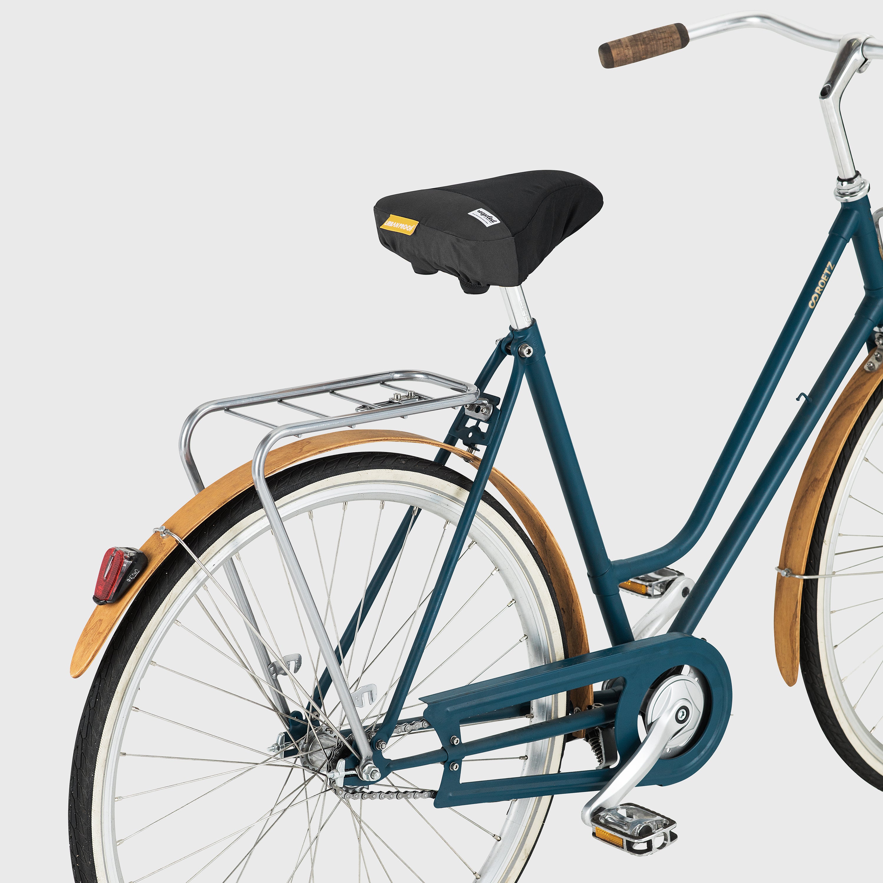Gerecyclede fietszadelhoes Urban Proof - zwart/grijs