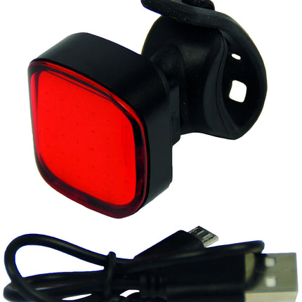 Achterlicht LED Urban Proof High Power vierkant - USB oplaadbaar
