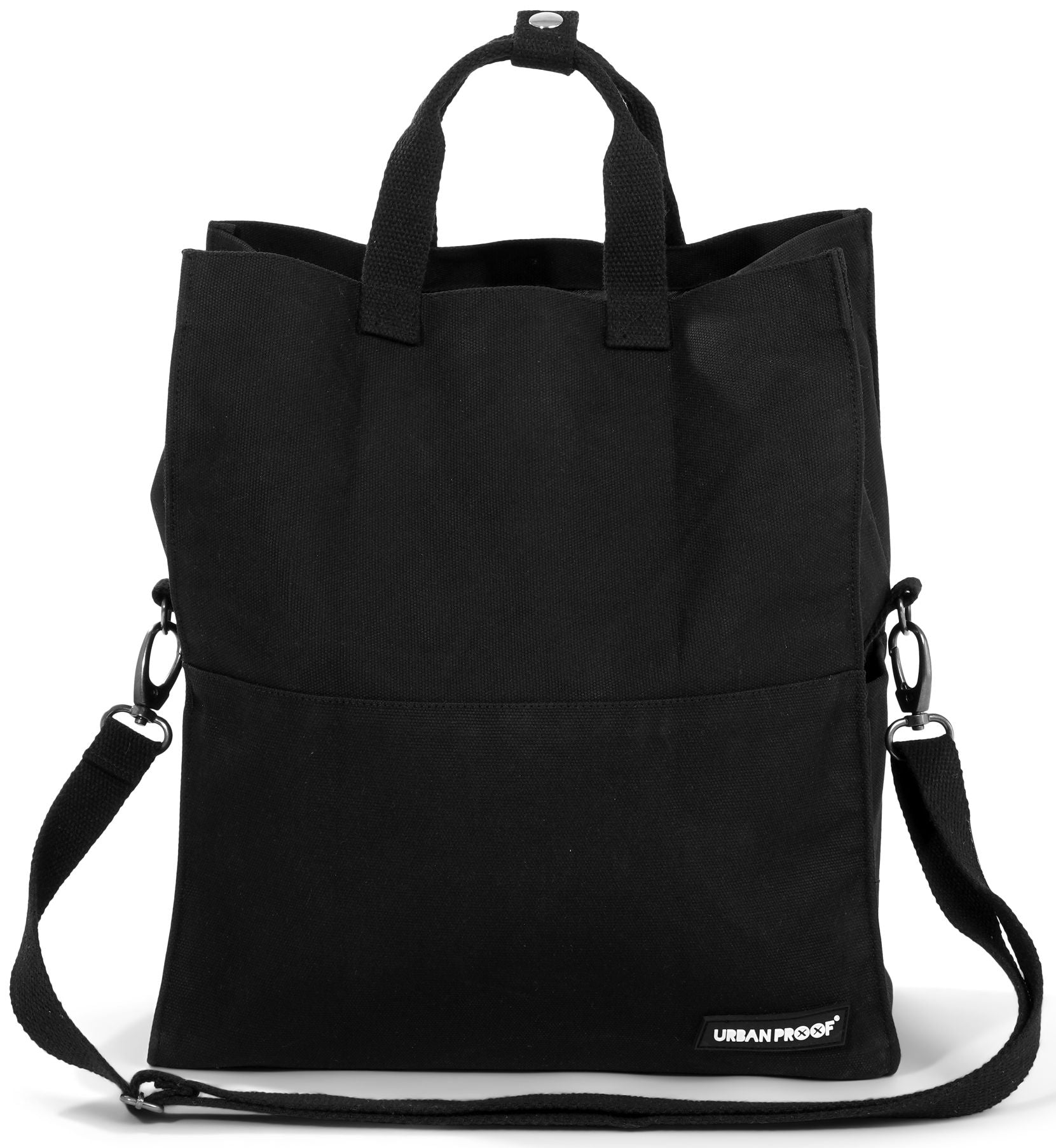 Gerecyclede fietstas Urban Proof City Tote Bag 22 liter 36 x 32 x 19cm - zwart