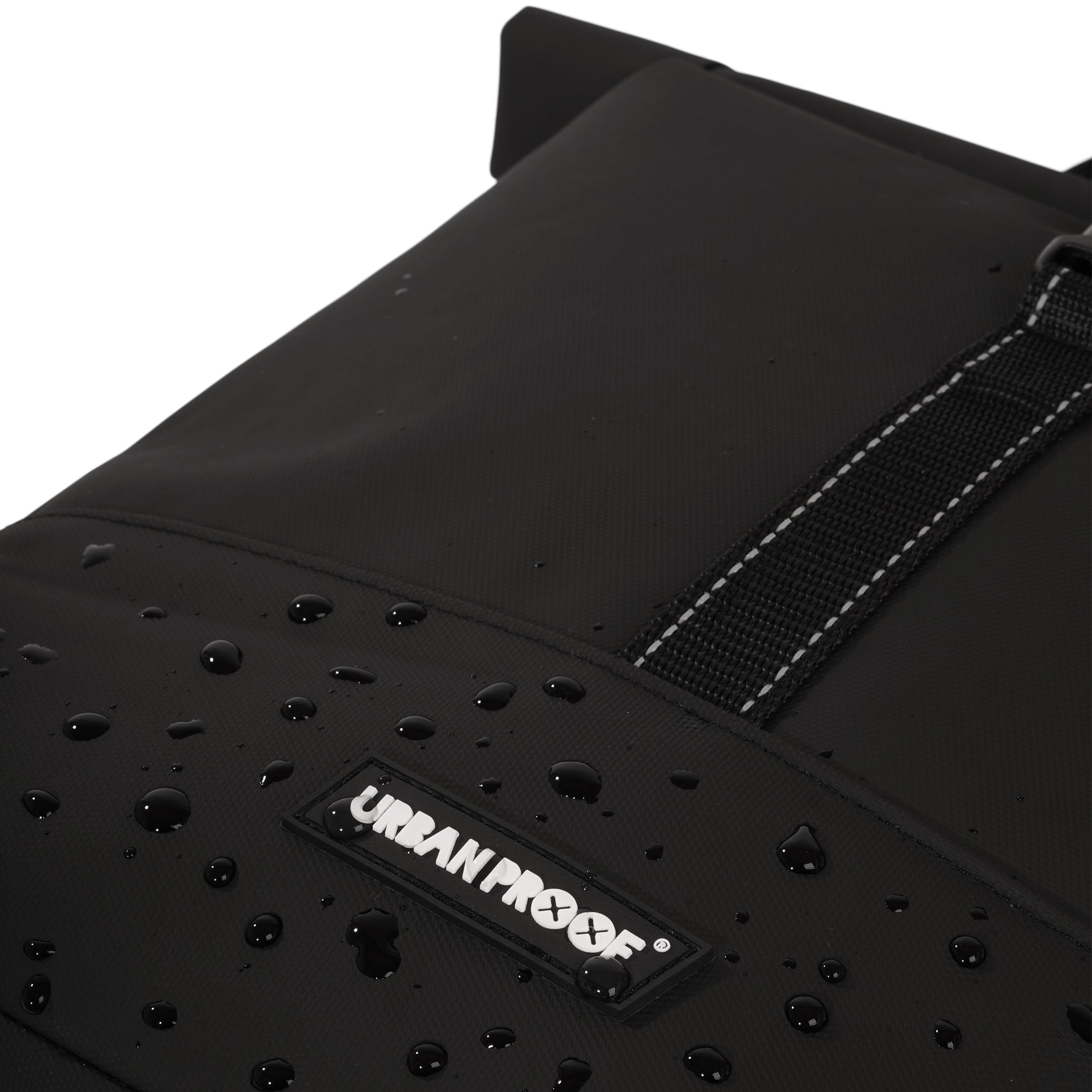 Gerecyclede dubbele fietstas Urban Proof Rolltop 38 liter 30 x 15 x 42 cm - zwart