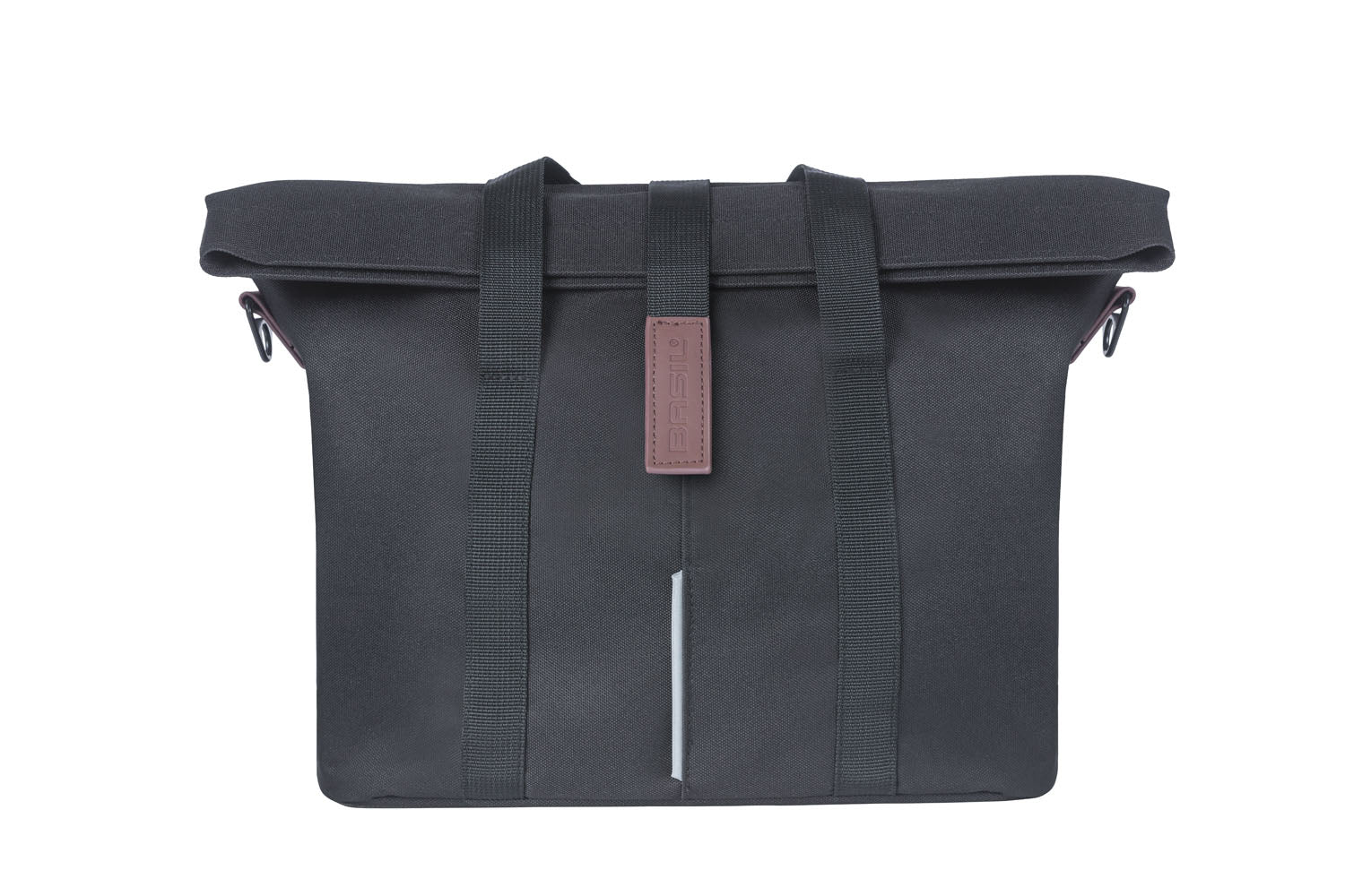Fietstas Basil City met KF-haak 8-11 liter 27 x 39 x 15 cm - zwart