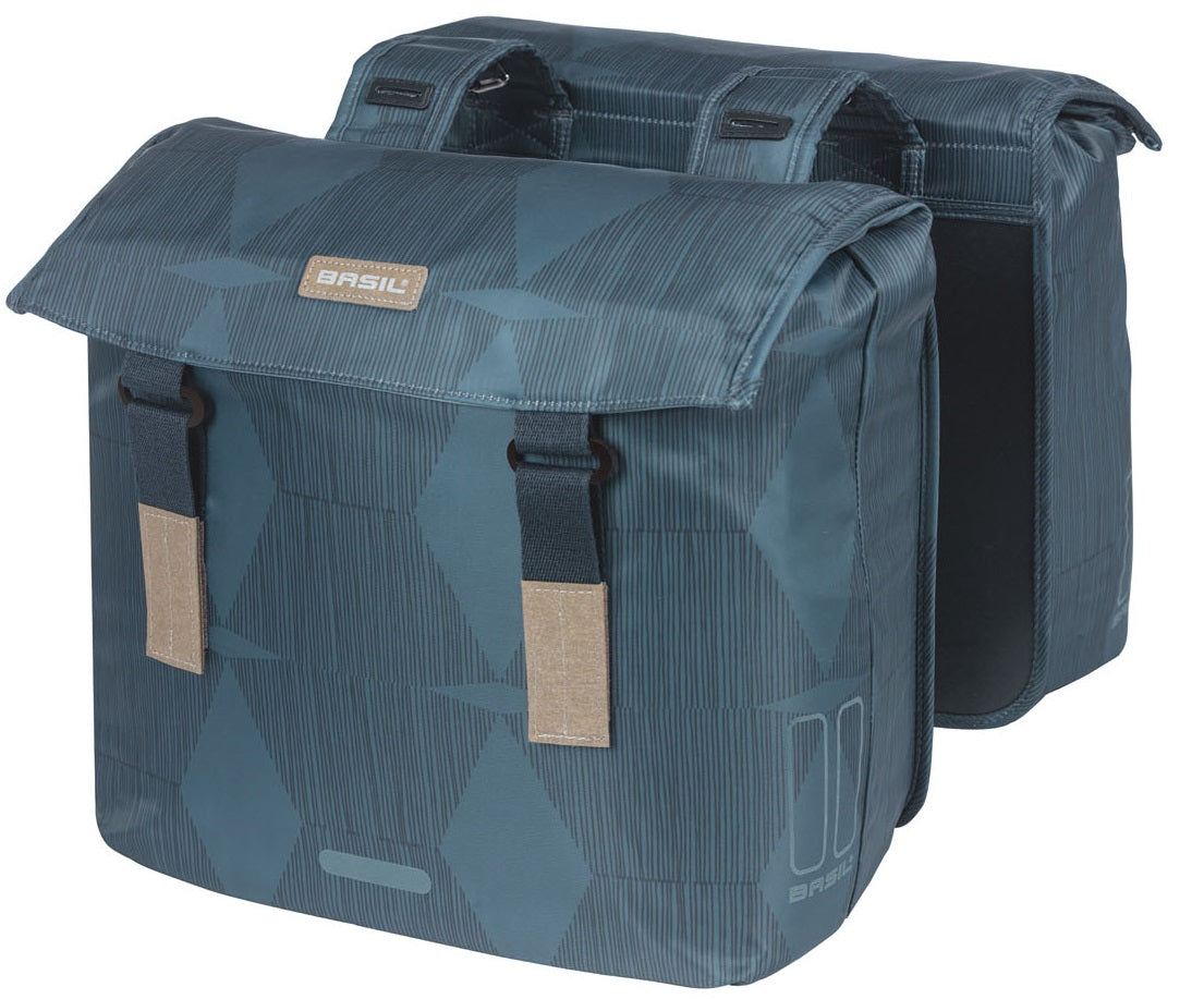 Dubbele fietstas Basil Elegance 40-49 liter 40 x 38 x 16 cm - chateau taupe