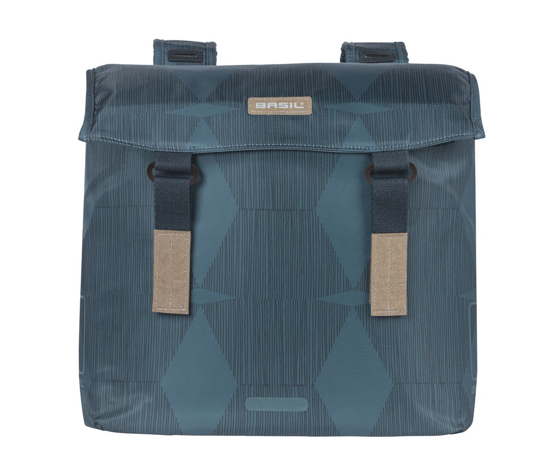 Dubbele fietstas Basil Elegance 40-49 liter 40 x 38 x 16 cm - chateau taupe
