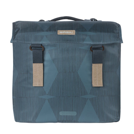 Dubbele fietstas Basil Elegance met MIK-systeem 40-49 liter 42,5 x 38 x 16 cm - estate blue