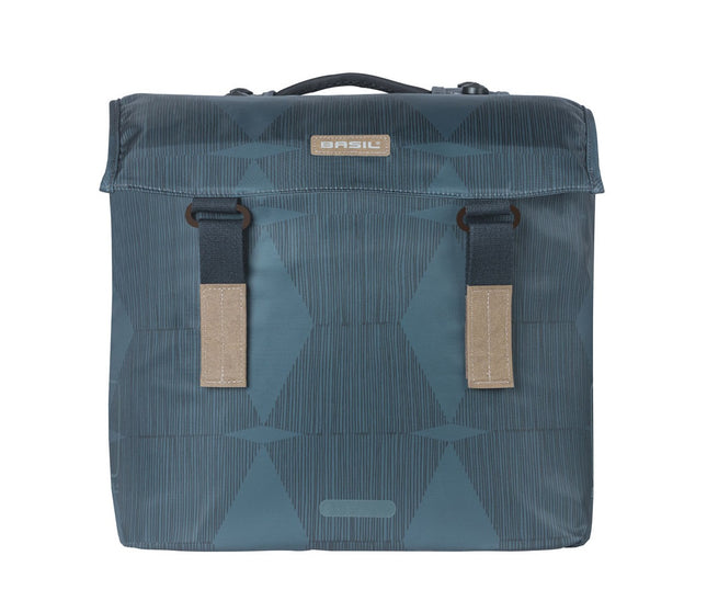 Dubbele fietstas Basil Elegance met MIK-systeem 40-49 liter 42,5 x 38 x 16 cm - estate blue