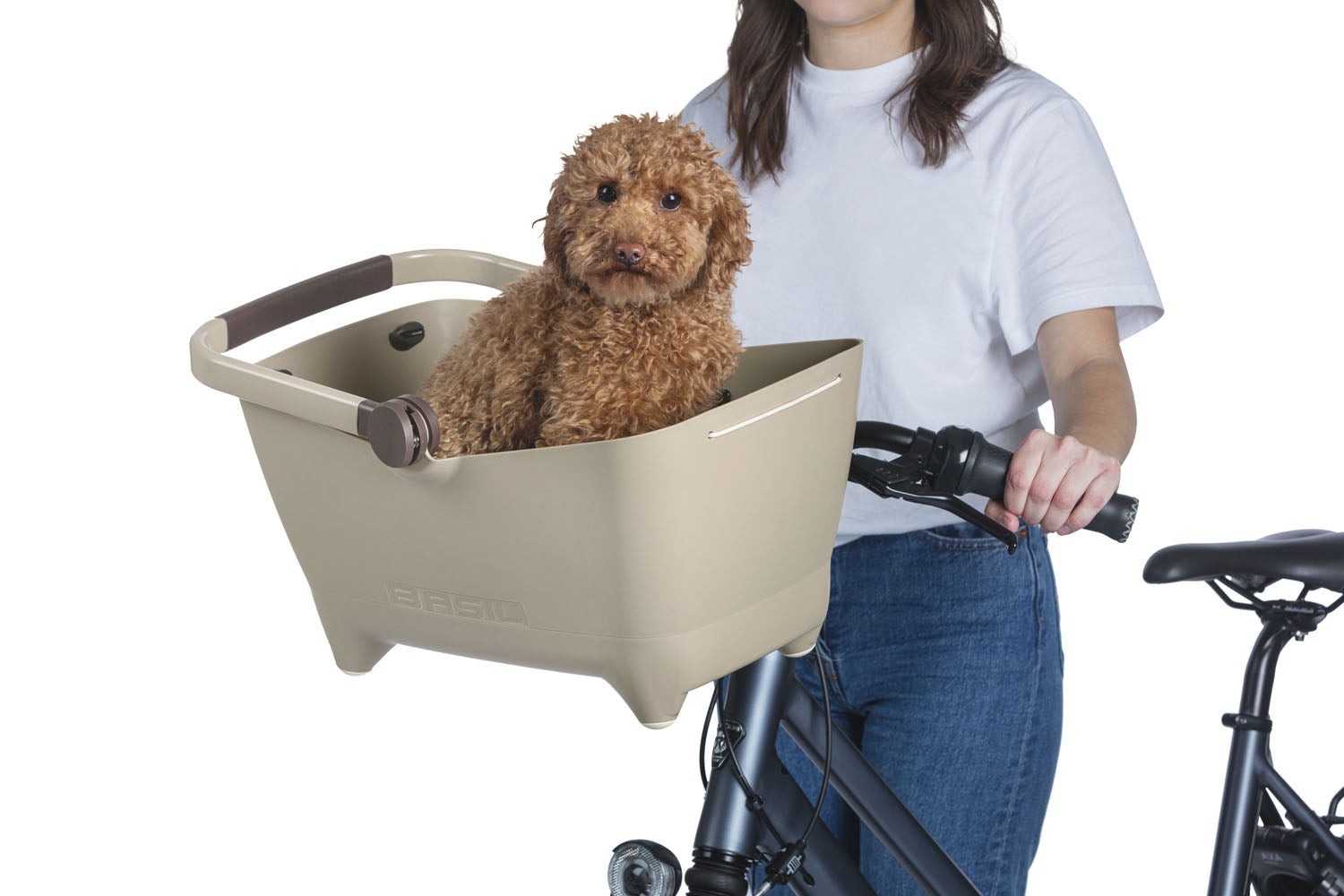 Hondenfietsmand Basil Buddy KF 32 liter 45 x 32 x 22 cm - biscotti brown