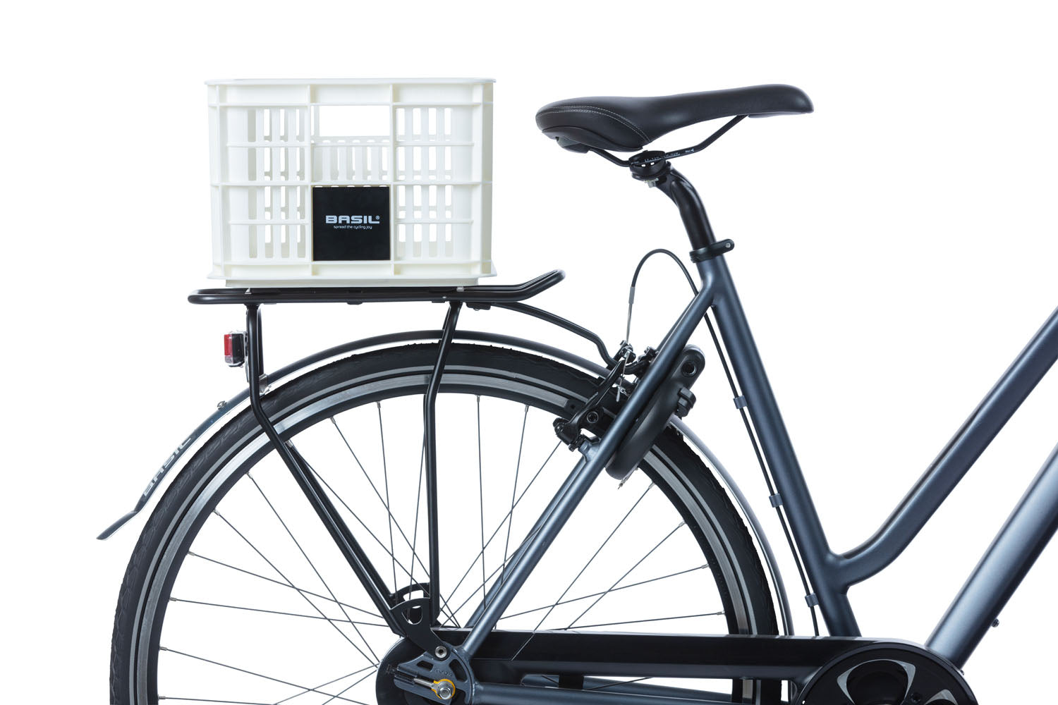 Gerecyclede fietskrat Basil Crate S 17.5 liter 29 x 39 x 20 cm - black