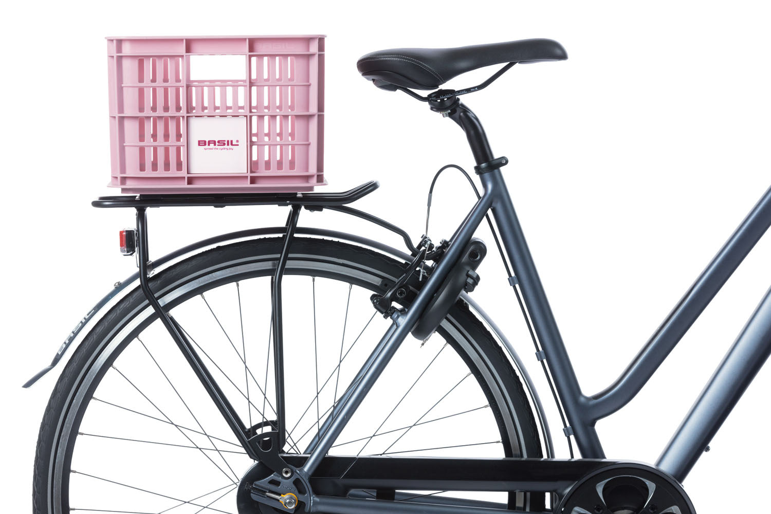 Gerecyclede fietskrat Basil Crate S 17.5 liter 29 x 39 x 20 cm - black