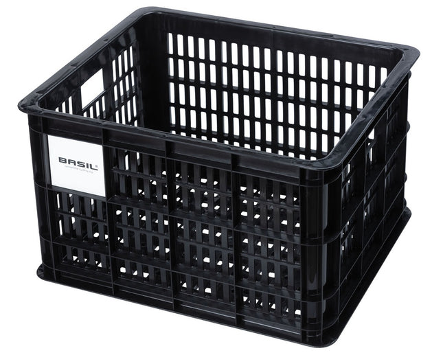 Gerecyclede fietskrat Basil Crate M 29.5 liter 35 x 45 x 25 cm - black
