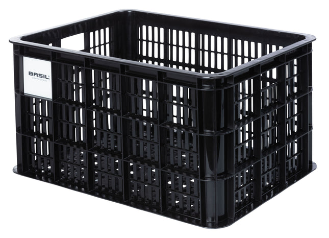 Gerecyclede fietskrat Basil Crate L 40.0 liter 39 x 49 x 26 cm - black