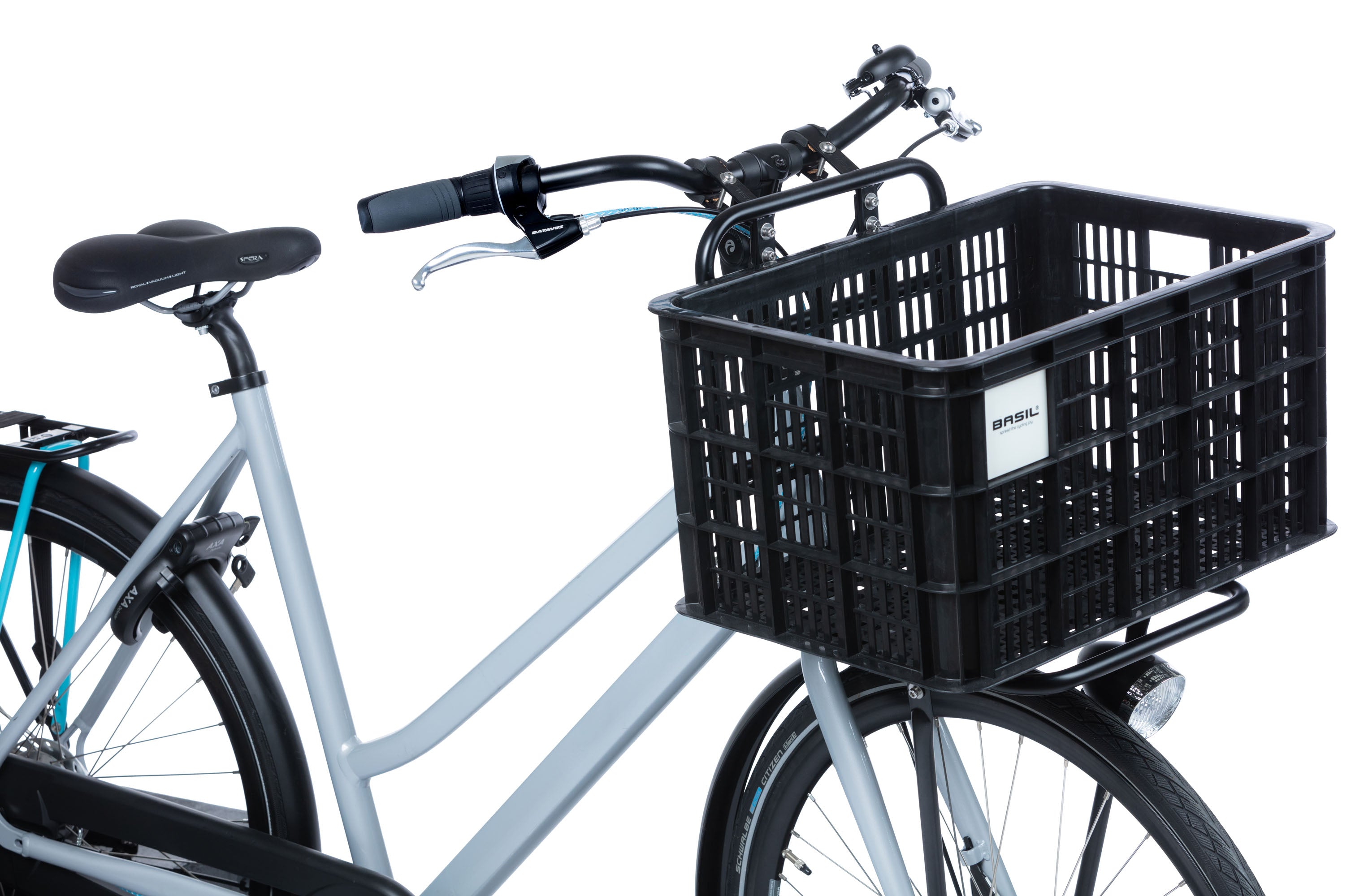 Gerecyclede fietskrat Basil Crate L 40.0 liter 39 x 49 x 26 cm - black