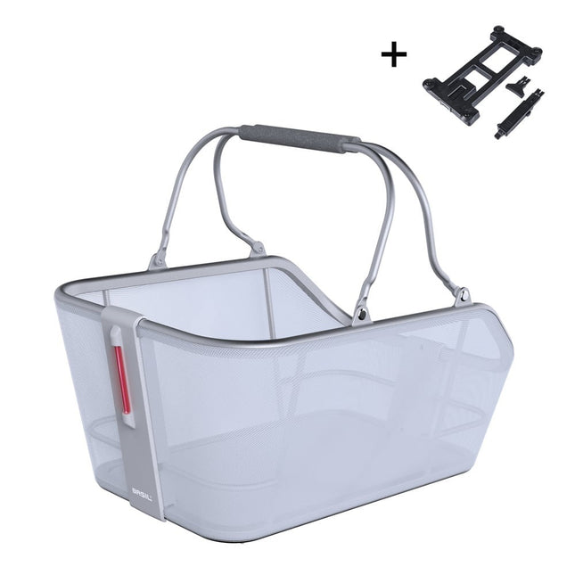 Fietsmand Basil Cento Tech Fiber Nordlicht MIK 21 Liter 39 x 24 x 15 cm blauw zilver