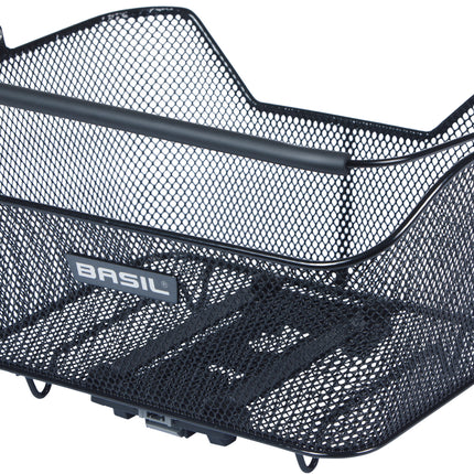 Basil Base M bicycle basket with MIK attachment, 14 liters, 25 x 33 x 17 cm, black
