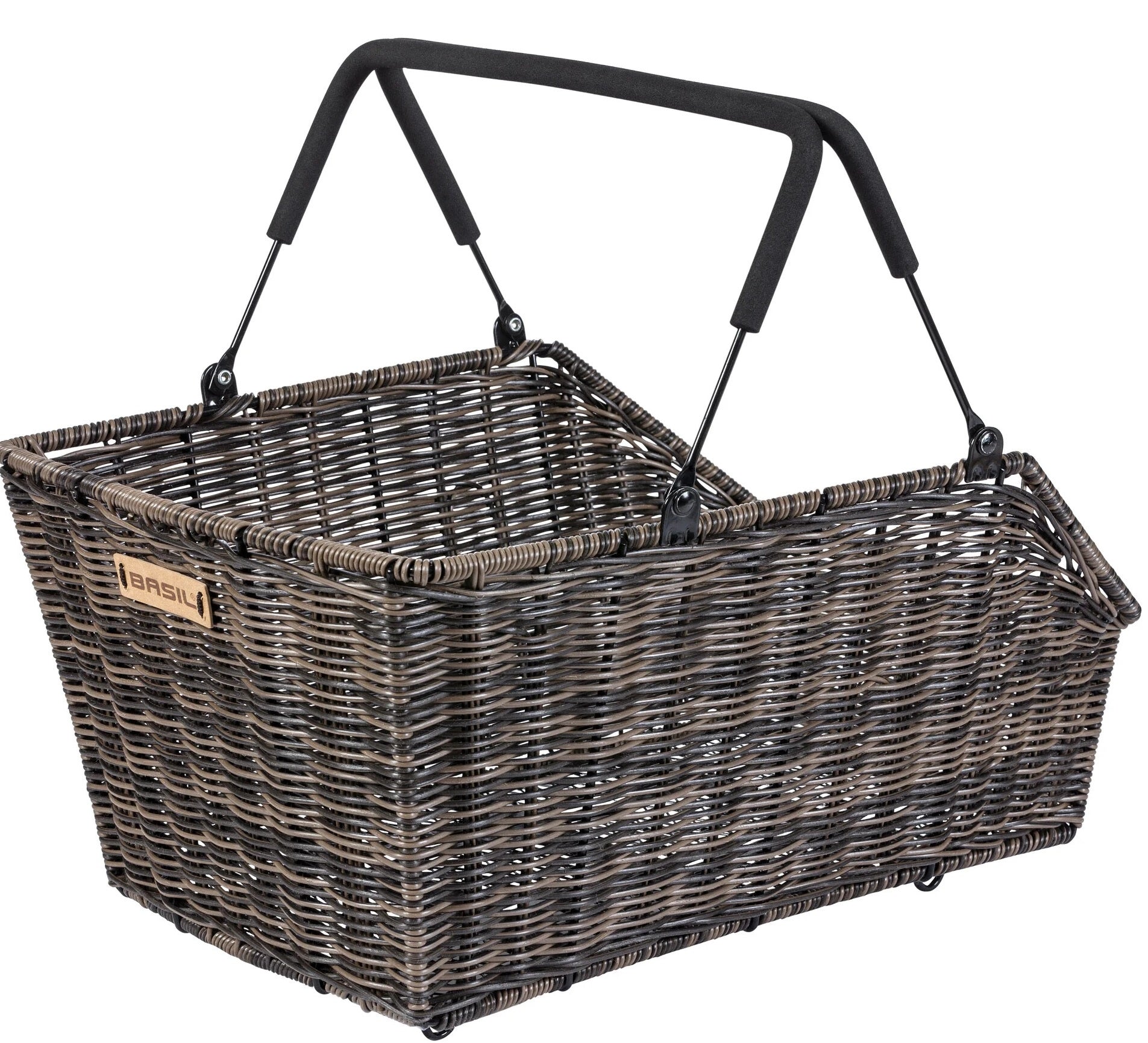 Fietmand Basil Cento Rattan Look met MIK bevestiging 22 liter 41 x 25 x 12 cm - bruin