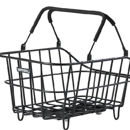 Fietsmand Basil Cento Alu met MIK bevestiging 14 liter 39 x 24 x 15 - zwart