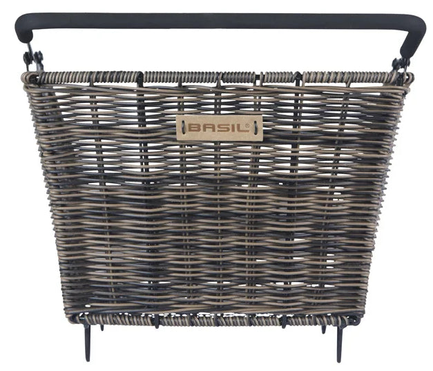 Fietsmand Basil Cento Rattan look Multi System 41 x 25 x 12 cm - bruin