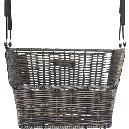 Fietsmand Basil Cento Rattan look Multi System 41 x 25 x 12 cm - bruin - afbeelding 3