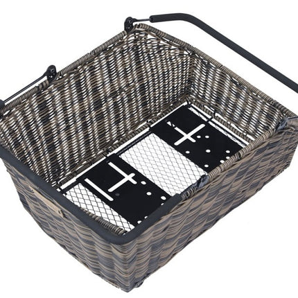 Fietsmand Basil Cento Rattan look Multi System 41 x 25 x 12 cm - bruin