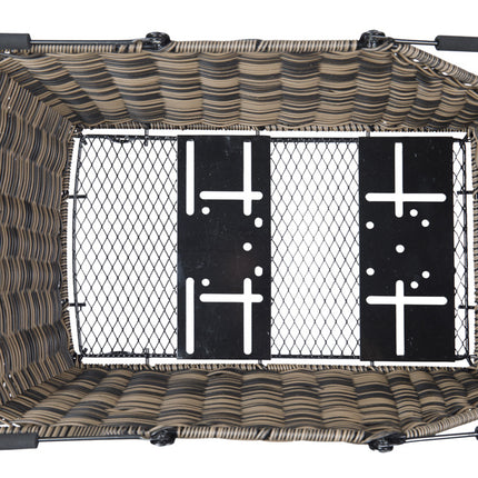 Fietsmand Basil Cento Rattan look Multi System 41 x 25 x 12 cm - bruin - afbeelding 2