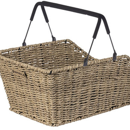 Fietsmand Basil Cento Rattan look Multi system 40 x 25 x 12 cm - seagrass