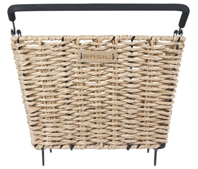 Fietsmand Basil Cento Rattan look Multi system 40 x 25 x 12 cm - seagrass