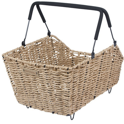 Fietsmand Basil Cento Rattan look Multi system 40 x 25 x 12 cm - seagrass