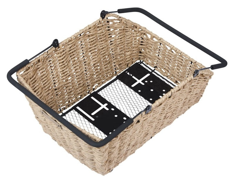Fietsmand Basil Cento Rattan look Multi system 40 x 25 x 12 cm - seagrass