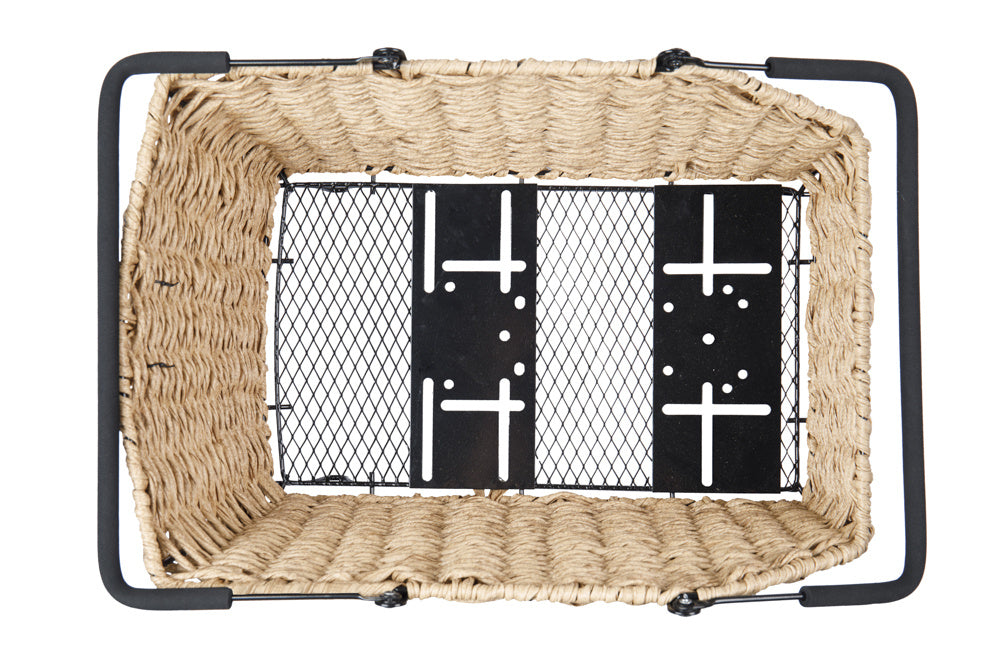 Fietsmand Basil Cento Rattan look Multi system 40 x 25 x 12 cm - seagrass