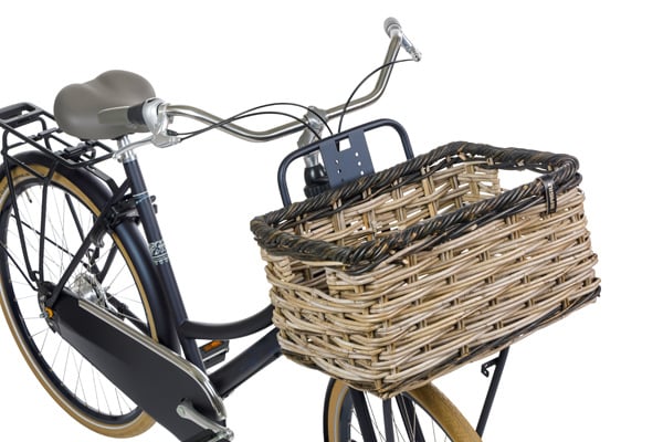 Fietsmand Basil Dijon L 36 x 49 x 27 cm - grijs zwart