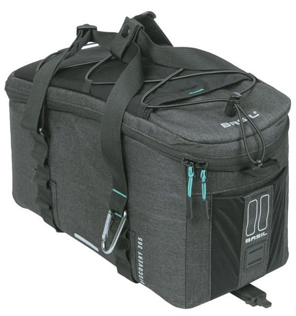 Bagagedragertas Basil Discovery 365D MIK 9 liter 34 x 16 x 18 cm - zwart