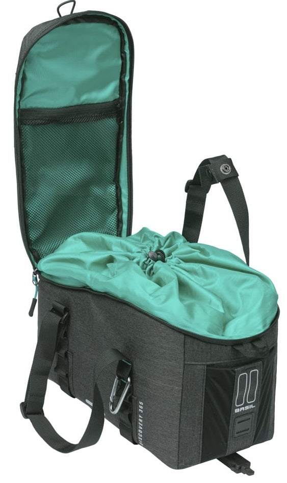 Bagagedragertas Basil Discovery 365D MIK 9 liter 34 x 16 x 18 cm - zwart