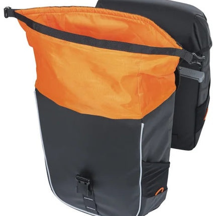 Dubbele Fietstas Basil Miles Tarpaulin MIK 34 liter 13 x 25 x 37 cm - zwart/oranje - afbeelding 3