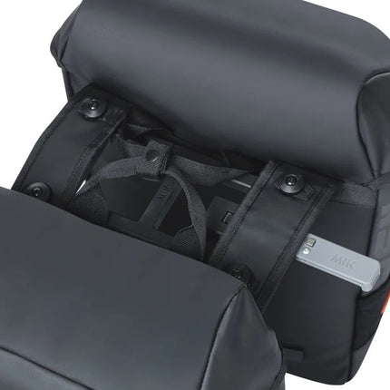 Dubbele Fietstas Basil Miles Tarpaulin MIK 34 liter 13 x 25 x 37 cm - zwart/oranje - afbeelding 7
