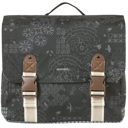Dubbele Fietstas Basil Bohème MIK 35 liter - Zwart / Charcoal