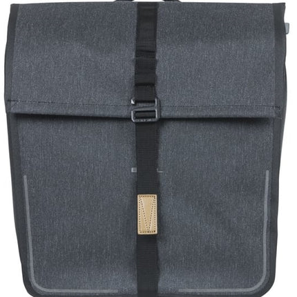 Dubbele fietstas Basil Urban Dry MIK 50 liter - charcoal