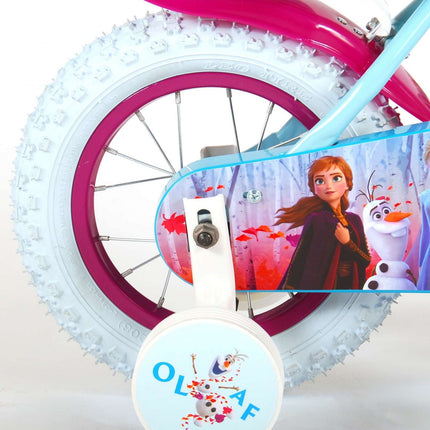Kinderfiets 12 inch Disney Frozen 2 - lichtblauw/paars