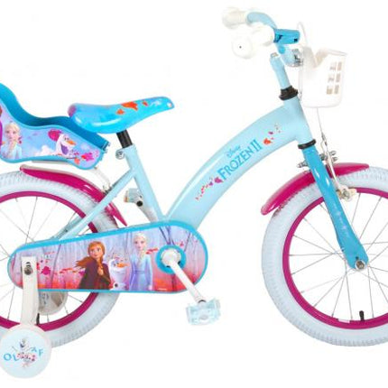 Kinderfiets 16 inch Disney Frozen 2 - lichtblauw/paars