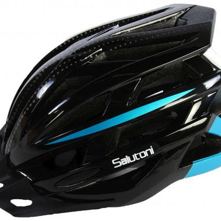 Fietshelm Salutoni 58-61cm heren - zwart/blauw