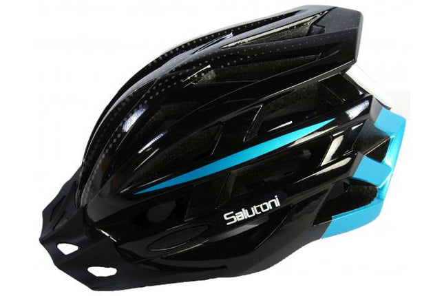 Fietshelm Salutoni 58-61cm heren - zwart/blauw