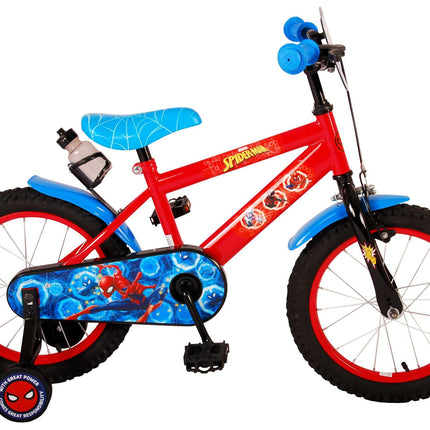 Kinderfiets 16 inch Spider-Man - blauw/rood