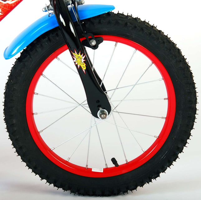Kinderfiets 16 inch Spider-Man - blauw/rood