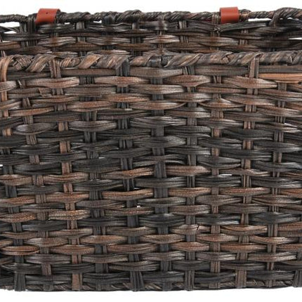 Gevlochten rieten fietsmand Volare L 40 x 32 x 24 cm - zwart