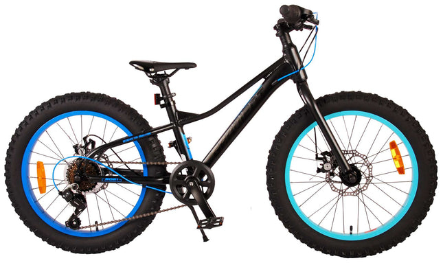 Kinderfiets 20 inch Volare Gradient 6-speed - zwart/blauw/aqua