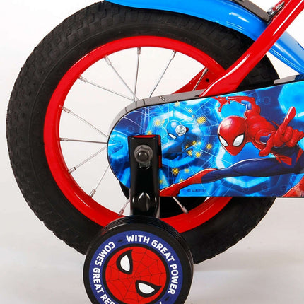 Kinderfiets 12" Spider-Man - rood/blauw